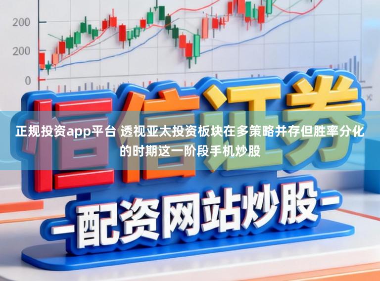 正规投资app平台 透视亚太投资板块在多策略并存但胜率分化的时期这一阶段手机炒股