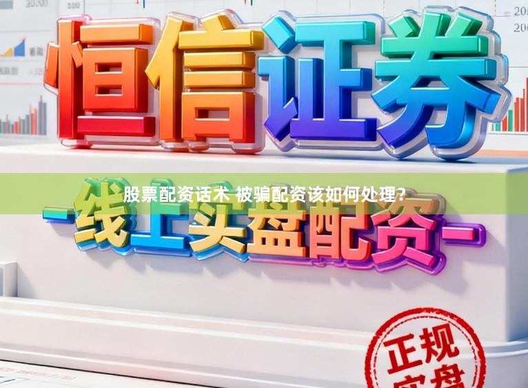 股票配资话术 被骗配资该如何处理?